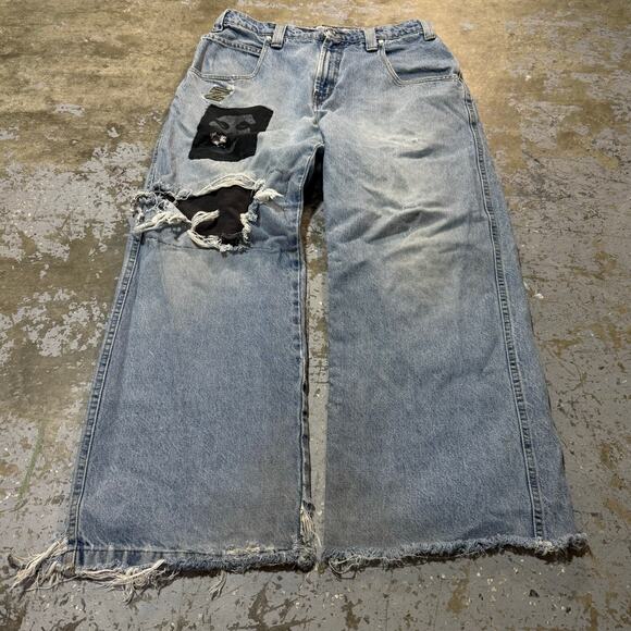 Zonz Other - Vintage 90’s Zonz Distressed Custom Misfits Wide Leg Baggy Jeans
